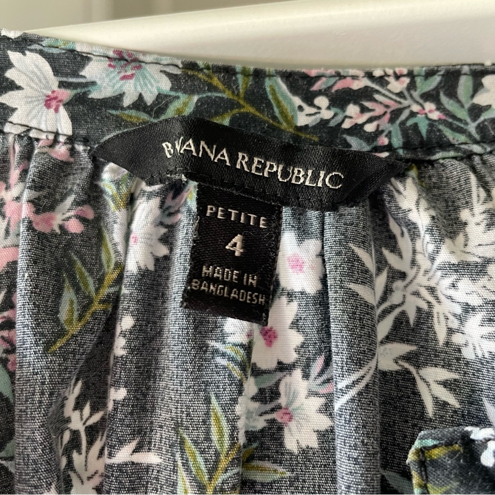J Crew Cotton Floral Black Midi-dress - Picture 6 of 7